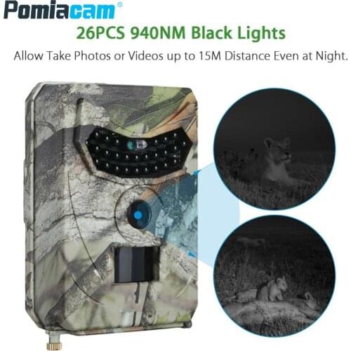 Hunting-Trail-Camera PR100 Wildlife Scouting Camera Photo-Traps 12MP 1080P Motion Triggered IP56 Waterproof Outdoor Night Vision
