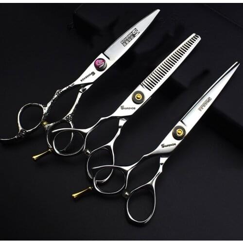 Left-handed hair stylist special hairdressing scissors hair salon haircut left hand cut flat cut tooth scissors set