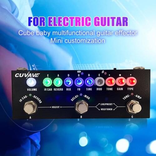 Cube Baby Multi Effects Pedal USB Rechargeable 8 IR Cabinet Delay Chorus Phaser Reverb Guitar Pedal Accessories
