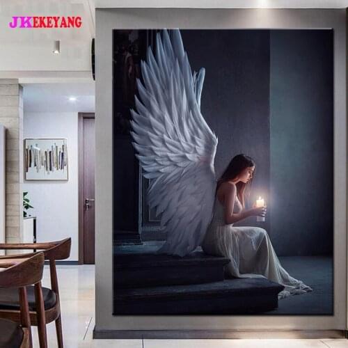 Full Square Round Diamond Embroidery DIY Diamond Painting angel Cross Stitch kit mosaic Y4532