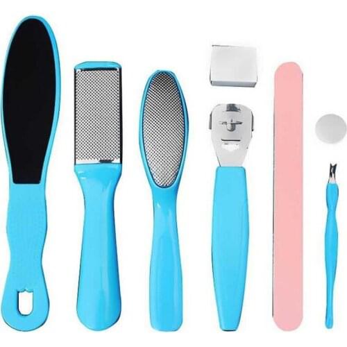 Professional 8pcs/set Pedicure Tool Foot Care File for Feet Heels Toe Cuticle Kit File Pedicure Set Beauty Pusher Remover Tool