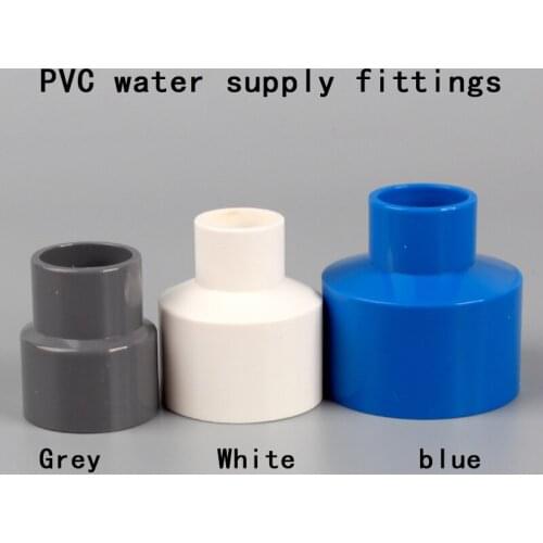 Reducer Joint PVC water supply fittings Fitting Reducing Straight Connectors Garden Water Pipe Connector PVC Pipe Fittings 1 Pcs