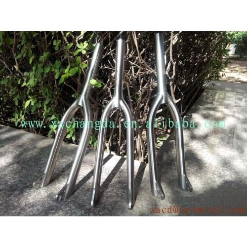 Customized super light titanium BMX bike fork Made titanium BMX bicycle fork hot sale Ti BMX bike fork fit for BMX bike frame