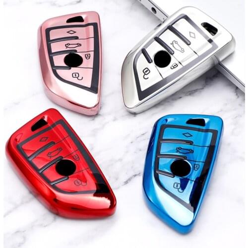 TPU Car Key Case For BMW 1/2 Series X1 X5 X6 F15 F16 F48 Cover Holder Key Shell Protector