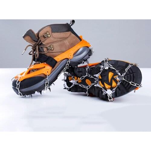 Stainless Steel 19 Tooth Sports Climbing Non-slip Crampons Shoes Cover Unisex Anti-slip Ice Climbing Crampons Shoes Covers