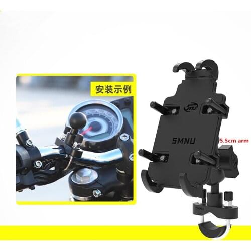 Universal Motorcycle Rear view Mirror Cell Phone navigation Holder Mount Holder For MT-09 YZF R15 VMAX 1700