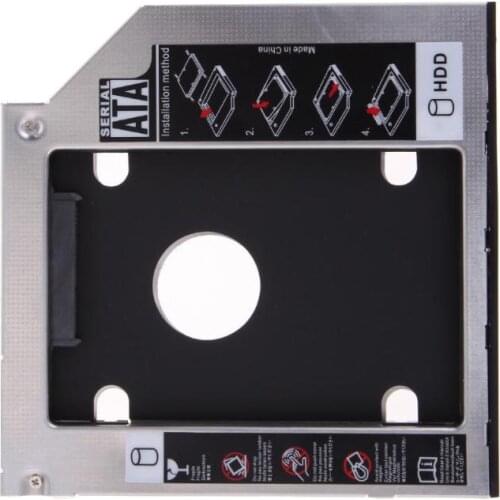 Hard Disk Drive Bay Universal 2.5 2nd 12.7mm/9.5mm Ssd Hd SATA Hard Disk Drive HDD Caddy Adapter Bay For Cd Dvd Rom Optical Bay