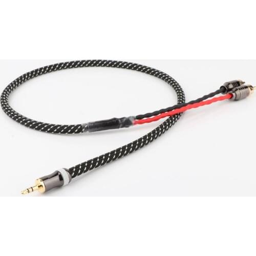 Hight Quality hifi audio cable ,3.5mm jack to rca cable ,JAPAN Audio signal wire AUX cable ,convert RCA plug