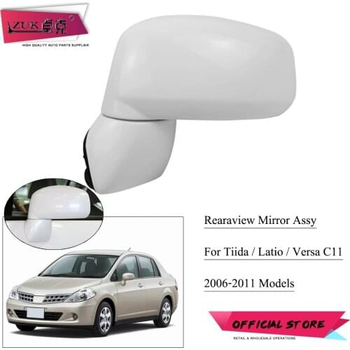 ZUK For Nissan Tiida Latio Versa C11 2005 2006 2007 2008 2009 2010 2011 Car Exterior Rearview Mirror Assy 5-PINS With Heating