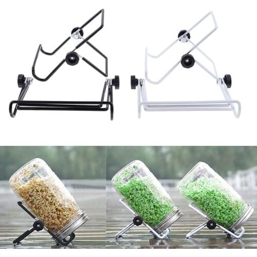 1pc Seed Sprouter Germination Cover Kit Sprouting Mason Jars With Stainless Steel Strainer Lids Stainless Steel Germinator Stand