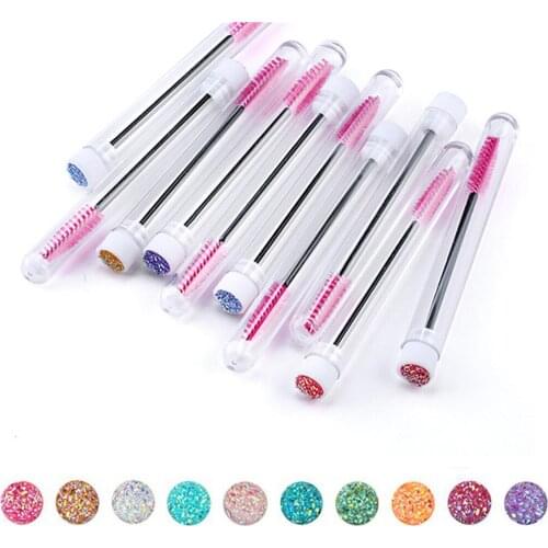 1PC Disposable Eyebrow Brush Separate Tube Design Eyelash Extension Stick Applicator Brush for Eyebrow Staining Mascara Wands