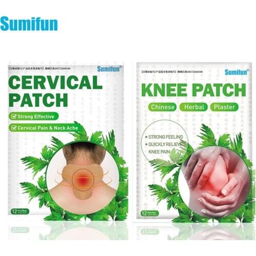 24pcs Sumifun Hot Sell Joint Pain Patch Wormwood Extract Knee Cervical Back Neck Medical Plaster Herbal Sticker Ache Relieving