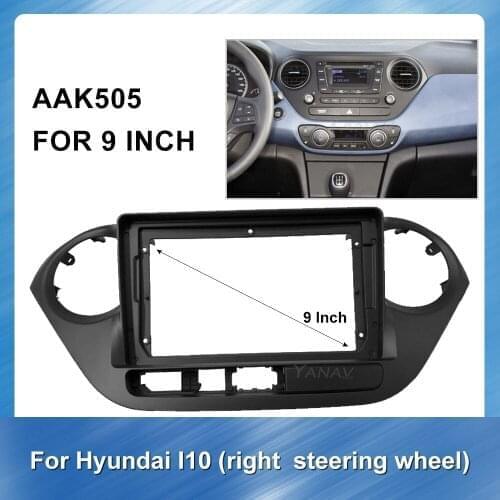 2Din Car Radio Fascia Frame Dash Panel for-HYUNDAI I10 2013-2016 Stereo Receiver Panel Mounting Dash Installation Frame Trim Kit