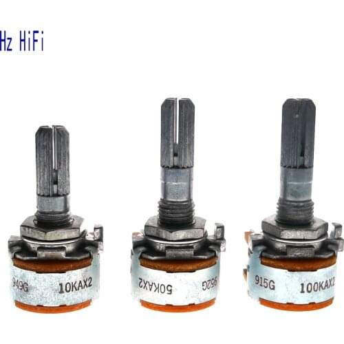 3PCS Japan ALPS RK163 10K 50K 100K 10KAX2 50KAX2 100KAX2 Hifi Audio Dual-unit Rotary Potentiometers 16-type DIP6