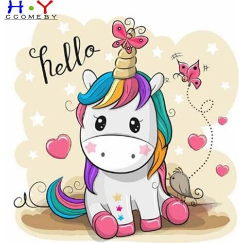 5D DIY Diamond Painting Cartoon Unicorn pony Embroidery Pattern Cross Stitch Needlework diamond Rhinestone Home decor