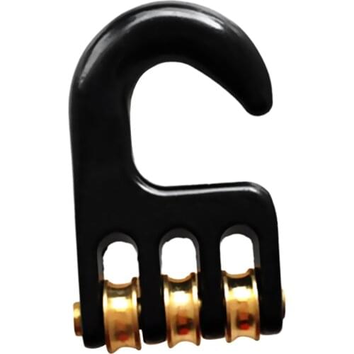 Aluminum Alloy Windsurfing Trim Hook 3 Wheels Pulley Hook Rigging Hardware