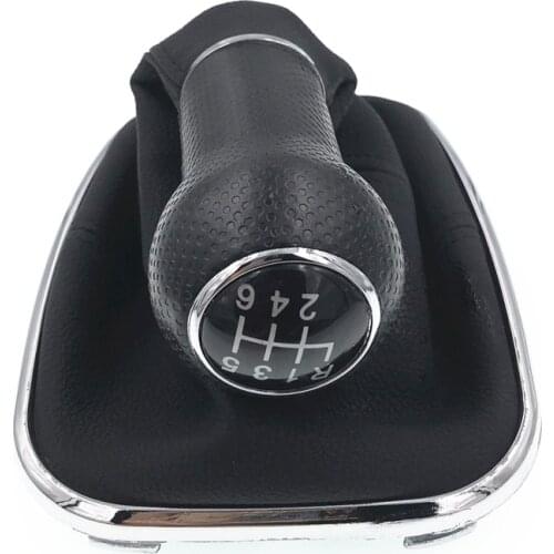 Black 6 Speed Car Gear Shift Knob Lever Shifter Gaitor Boot For VW 1999-2004 Golf 4 IV MK4 GTI R32 For Bora Jetta MT