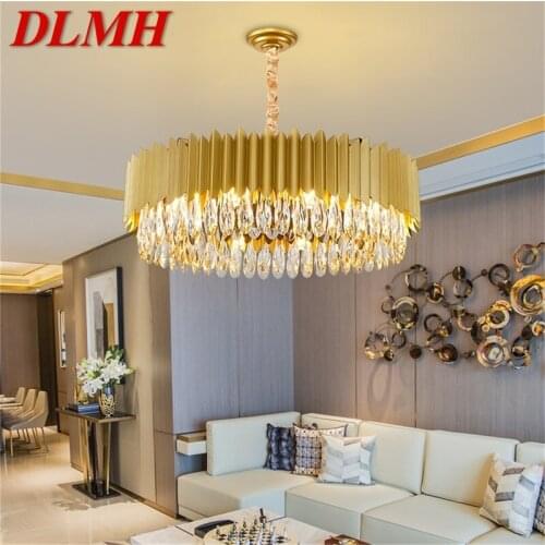 DLMH Chandelier Lamp Fixtures Luxury Gold Pendant Light Postmodern Home LED for Living Dining Room