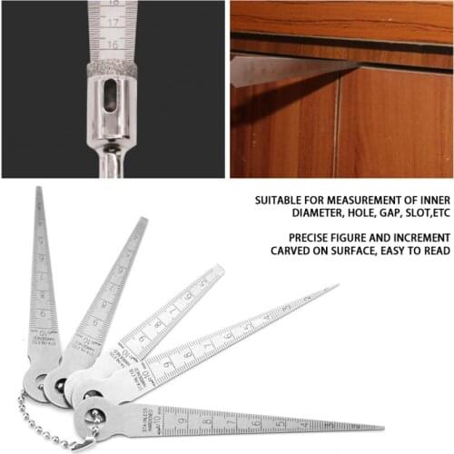 Stainless Steel Depth Hole Size Inspection Rulers Feeler Gauge Welding Taper Feeler Gauge Gage Feeler Measuring Tool