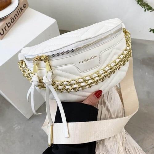 Classic Women Clutches Bag 2021 Fashion Crossbody Bags For Women Chest Pouch Leather Girl Fanny Pack Adjustable Belt Waist Pack