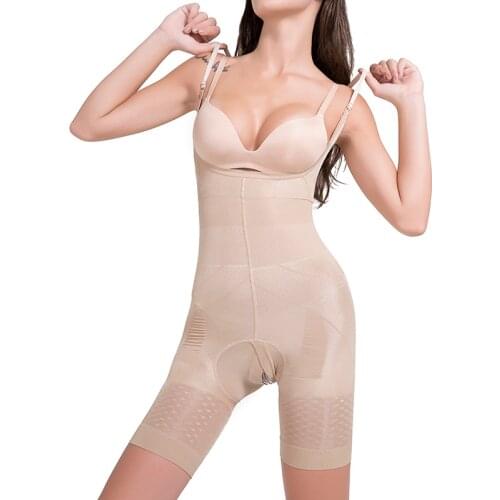 Shapewear for Women Lightweight Layer Open-Bust Mid-Thigh Bodysuit Women Full Body Shaper Waist Trainer Corset