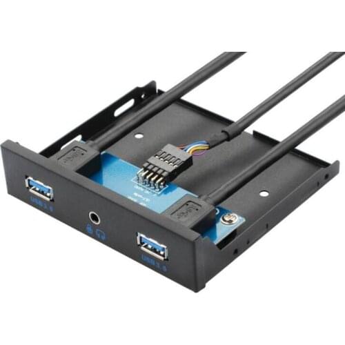 LBSC USB3.0 20Pin USB3.0 * 2 + audio earphone interface desktop computer floppy drive panel