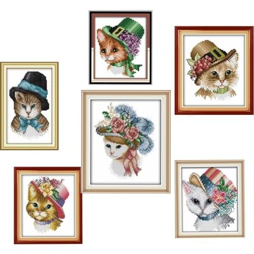 A noble cat cross stitch kits animal cartoon 14ct 11ct embroidery patterns sewing kit DIY handmade needlework decoration plus