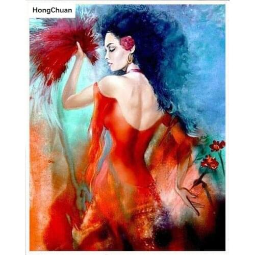 New "Flower Girl" Mural 5D DIY Diamond Embroidered Square/Round Diamond Painting Cross Stitch Rhinestone Mosaic Home Decoration