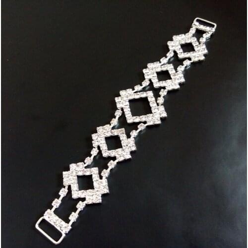 Wholesale 172mm 6 4/5" Tape Connector Metal Accessories Swimwear Crystal Rhinestone Bikini Bra Chain Bag Buckle Gemstone Belt