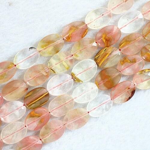 Lovely Watermelon Tourmaline Stone 13x18mm Oval Faceted Loose Beads Diy New Jewelry Making 15" B498