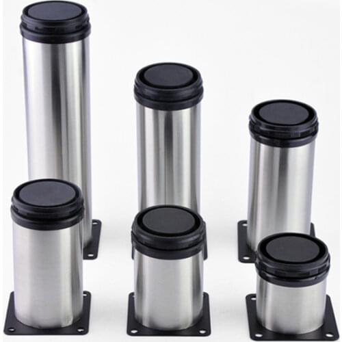 Stainless Steel Furniture Height Metal Adjustable Legs Feet Cabinet Table Sofa Bed Chair Legs Furniture Support Hardware thicken