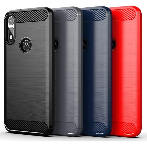 Luxury Soft Phone Case For Moto E6S Edge S E7 Power E6i Edge Plus E 2020 E6 Play E6 Plus E5 Plus E5 Carbon Fiber Shockproof Case