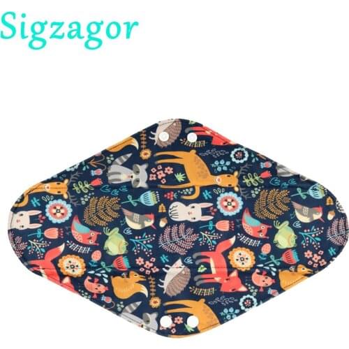 [Sigzagor]1 Extra Large Overnight Reusable Bamboo CHARCOAL Menstrual Sanitary Maternity 14in 35cm