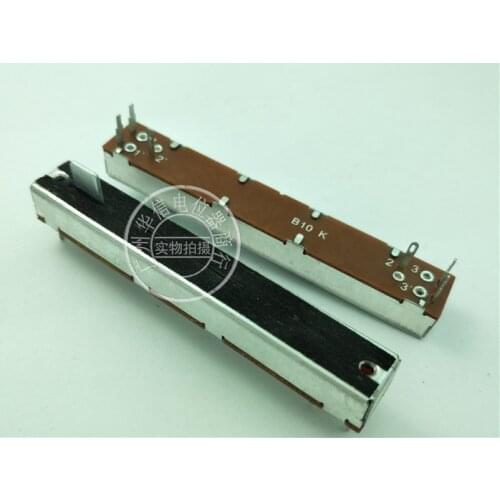 3pcs SL608G B10K -8B 88MM mixer double straight slider fader potentiometer / stereo handle length 8mm