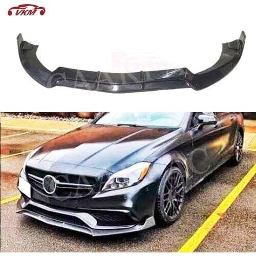 Carbon Fiber Front Lip Chin Aprons B Style Spoiler for Mercedes-Benz W218 CLS63 AMG Sedan 4-Door 2015 2016 2017 Bumper Protector