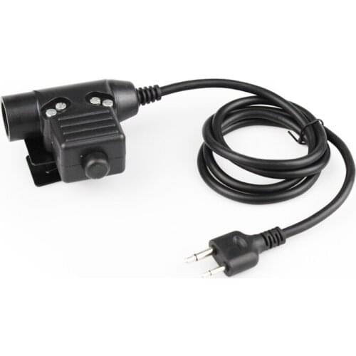 U94 PTT Cable Plug For ICOM Z Tactical Bowman Elite II Headset HD01 HD02 Radio Headset PPT