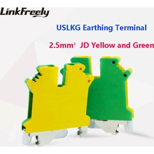 USLKG3 50pcs Electrical Wire Screw Ground Terminal Connectors USLKG2.5 -50mm^2 Faston Crimp Terminal Set Wire Joint Clamp