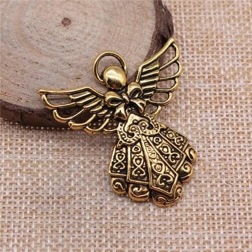 Vintage Wings Angel Charms Pendants For Bracelet Findings Jewelry Accessories