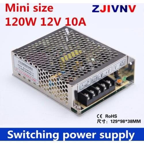High quality 120W Smaller Volume MINI led driver 120w switching power supply 12v 10a mini 12V power switch ac-dc (MS-120E-12)