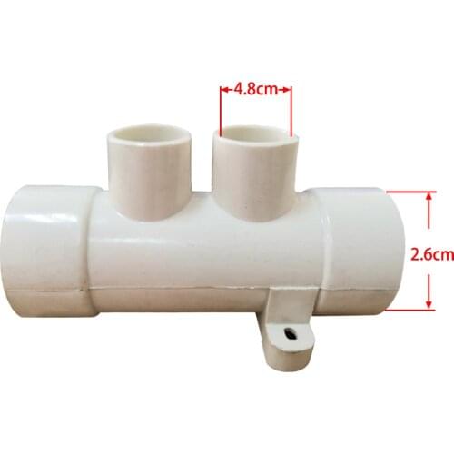 1.5"-3/4" T-adapter Connector, PVC Fitting, Socket for spa hot tub pipe fitting and SPA plastic pvc tee