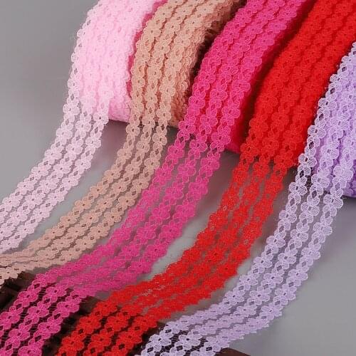 10yards/lot 25mm Lace Ribbon Handicrafts Embroidered Net Lace Trim Fabric Ribbon DIY Sewing Clothing Floral Crafts Accessories