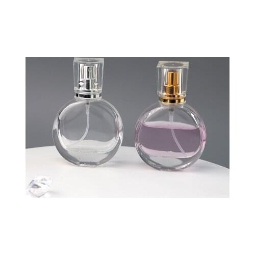 100pcs 25ml Glass Refillable Spiral Thick Bottom Square Glass Atomizer Perfume Bottle Cosmetic Empty Spray Bottle Container