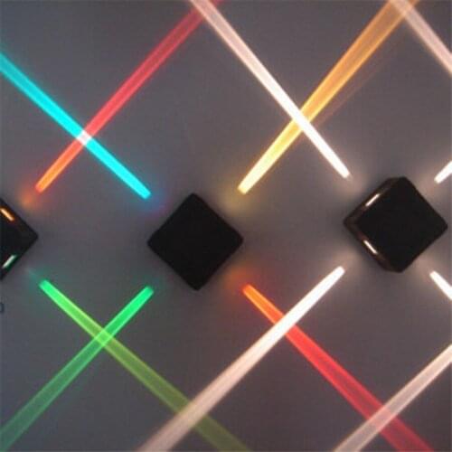 BEIAIDI 4pcs Waterproof LED Cross Starlight Wall Light Waterproof Porch Wall Lamp DIY Combination Home Hotel KTV Bar Decor Lamp