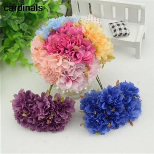 60pcs New Arrival Silk Scrapbooking Mini Artificial Rose Flowers Bouquet For Wedding Decoration DIY Wreath Home Craft Flower