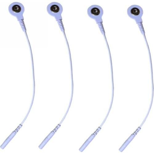 DHL Freeshipping 400pcs/set Adapter Tieline Short Cables Electrode Wires with Snap 3.5mm Plug Hole 2.0mm