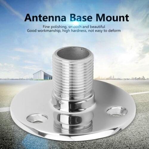 1inch Marine Antenna Base Mount Holder 316 Stainless Steel Male Thread Antenna Base Bracket Holder Boat Hardware Accessories