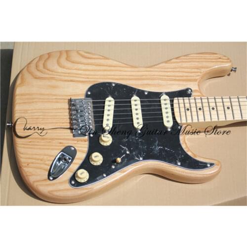 Order booking 6 strings guitar,ASH wood guitar,fixed bridge yellow SSS pickups,chrome buttons,maple neck