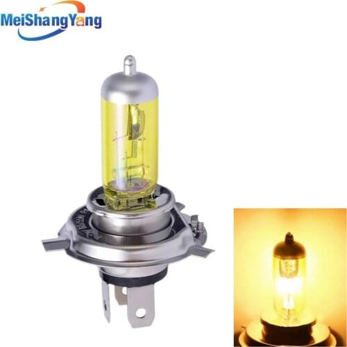 H4 55W 12V 100W Yellow Fog Lights Halogen Bulb High Power Headlight Lamp Car Light Source parking Head auto 60/55W 3000K