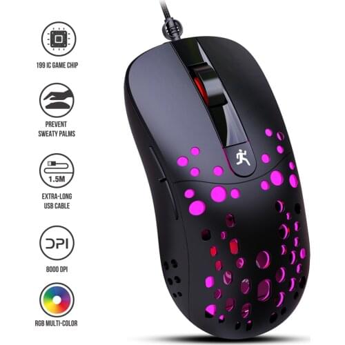 Gaming Mouse 6D 8000DPI Adjustable Wired Mouse Macro Programming Mouse Gamer Optical LED Computer Mice