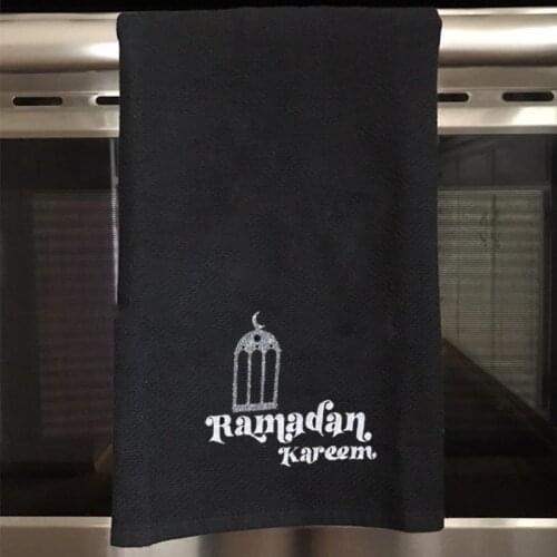 Ramadan Kareem Kitchen towel Eid Mubarak Al-Adha Muslim Islamic festival family dinner Iftar BBQ decoration supplies favor gift
